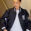 Maura Higgins LA 2026 Black Varsity Jacket