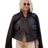 Naomi Watts PFW 2026 Brown Leather Jacket