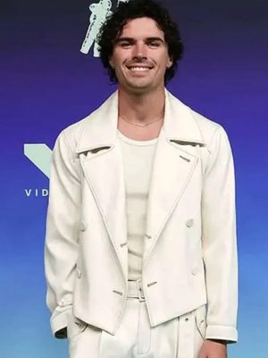 Nicolas Vansteenberghe MTV 2026 White Leather Jacket