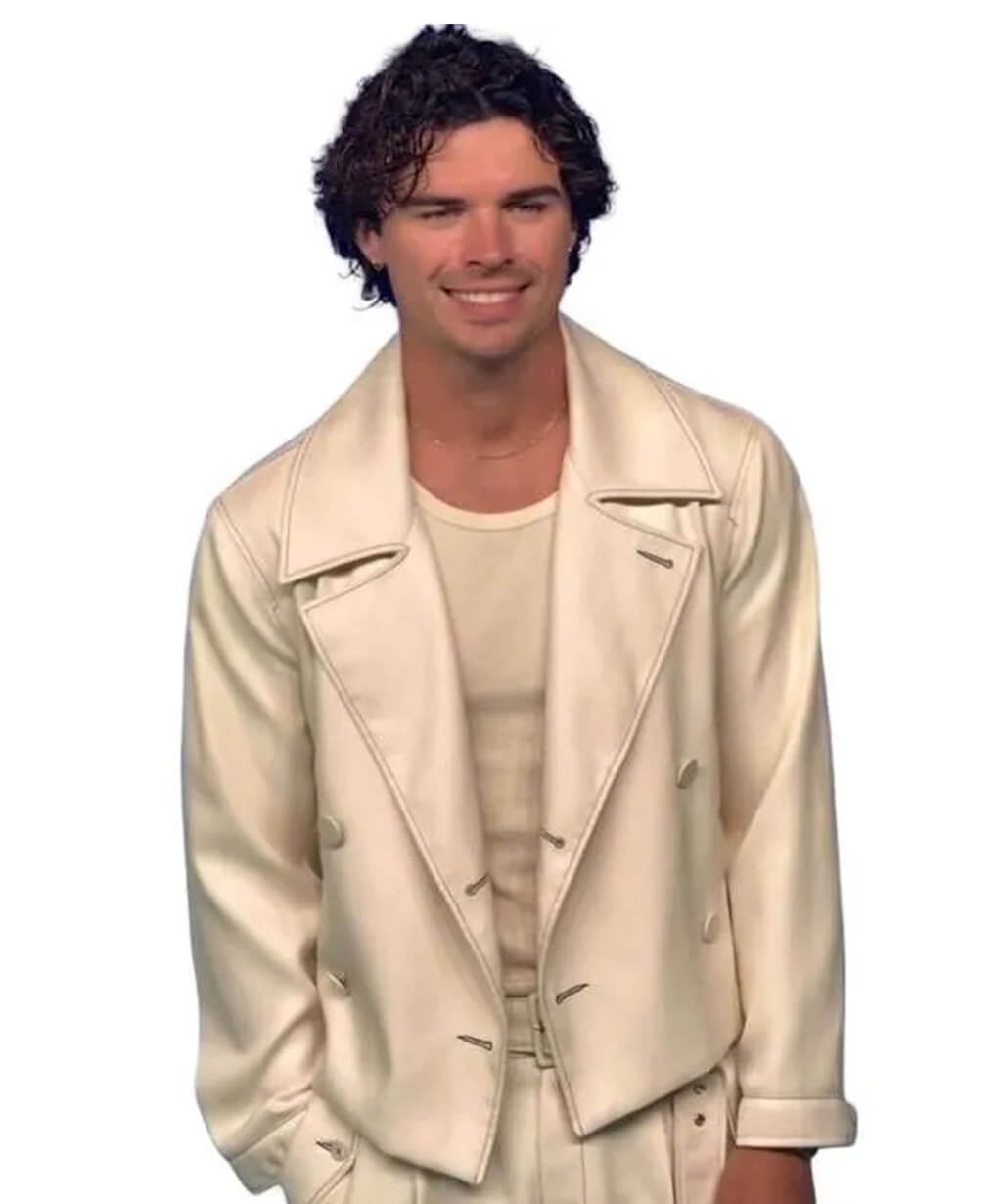 Nicolas Vansteenberghe MTV 2026 White Leather Jacket