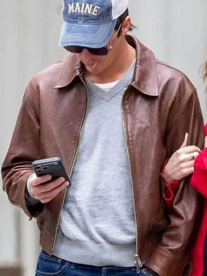 NYC 2026 Tucker Pillsbury Brown Leather Jacket