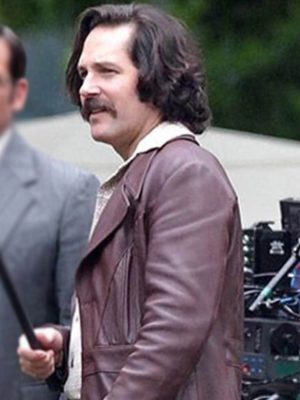 Paul Rudd Anchorman 2 Brian Brown Leather Coat