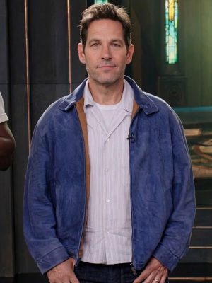 Paul Rudd Avengers Doomsday 2026 Blue Suede Jacket
