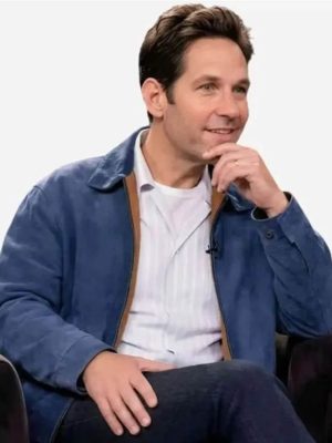 Paul Rudd Avengers Doomsday 2026 Blue Suede Jacket