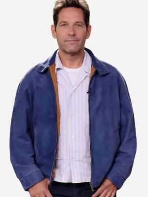 Paul Rudd Avengers Doomsday 2026 Blue Suede Jacket
