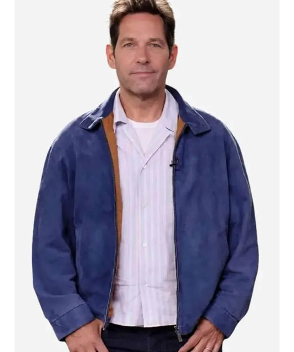 Paul Rudd Avengers Doomsday 2026 Blue Suede Jacket
