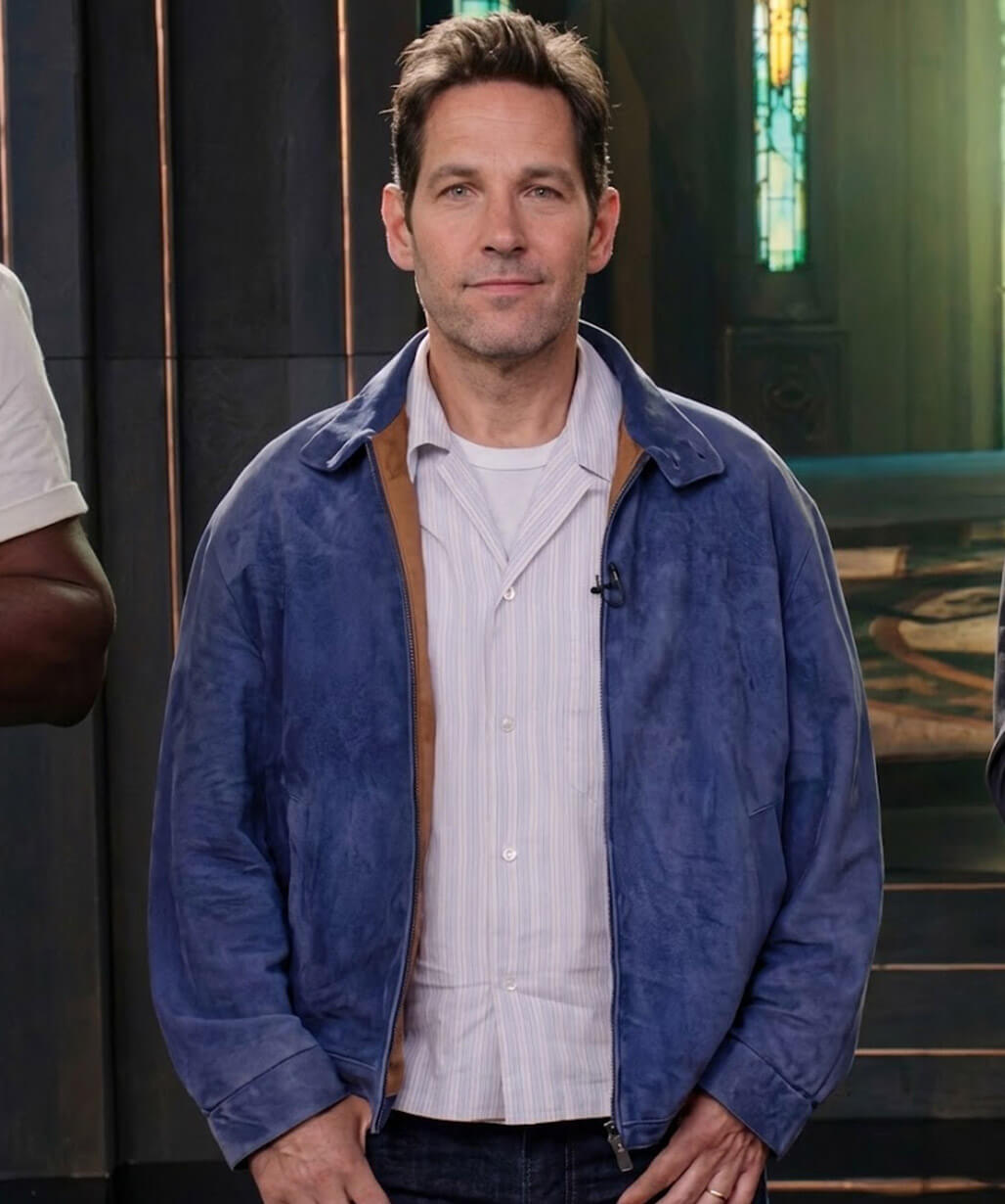 Paul Rudd Avengers Doomsday 2026 Blue Suede Jacket