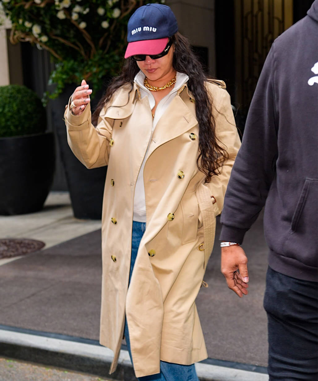Rihanna NYC 2026 Beige Trench Coat