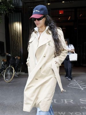 Rihanna NYC 2026 Beige Trench Coat