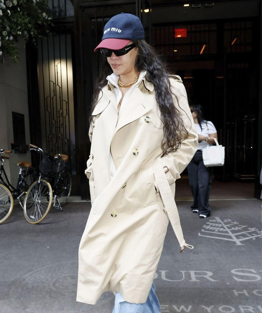 Rihanna NYC 2026 Beige Trench Coat