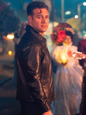 Ryan Guzman 9-1-1 S09 Eddie Diaz Black Leather Jacket