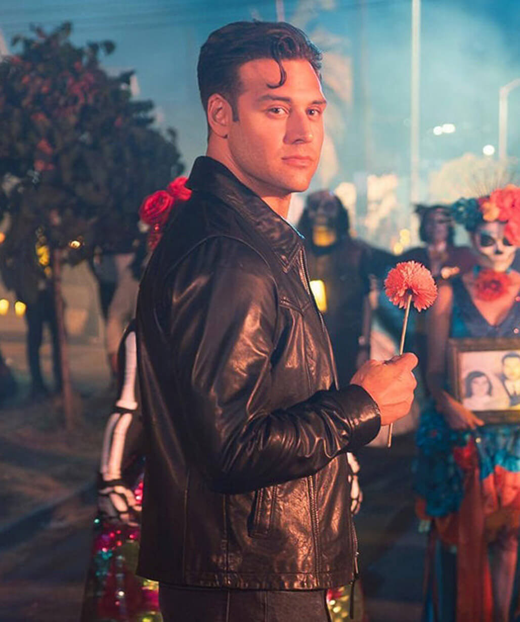 Ryan Guzman 9-1-1 S09 Eddie Diaz Black Leather Jacket