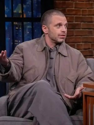 Sebastian Stan Late Night with Seth Meyers 2026 Cotton Jacket