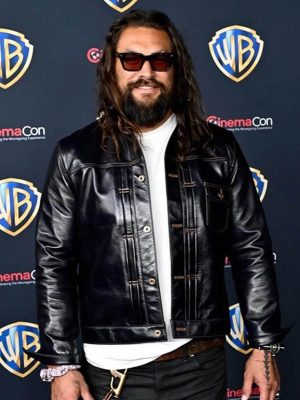 Supergirl 2026 Jason Momoa Premiere Black Leather Jacket