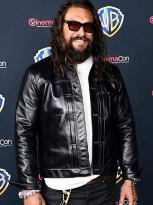 Supergirl 2026 Jason Momoa Premiere Black Leather Jacket