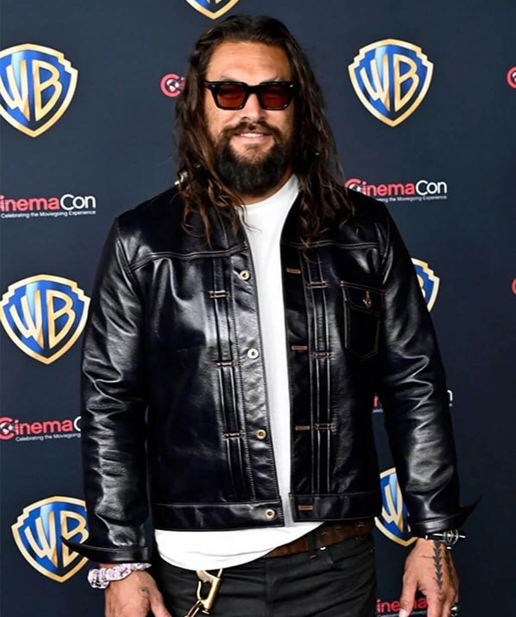 Supergirl 2026 Jason Momoa Premiere Black Leather Jacket