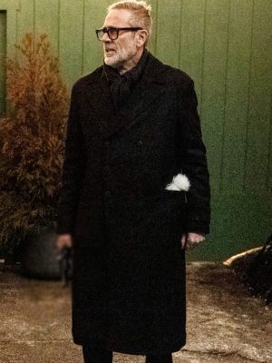 The Walking Dead: Dead City S03 Jeffrey Dean Morgan Black Wool Coat