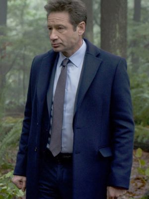 The X Files S11 Fox Mulder Blue Wool Coat