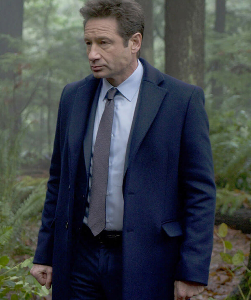 The X Files S11 Fox Mulder Blue Wool Coat