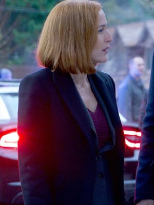 The X Files S11 Dana Scully Black Wool Coat