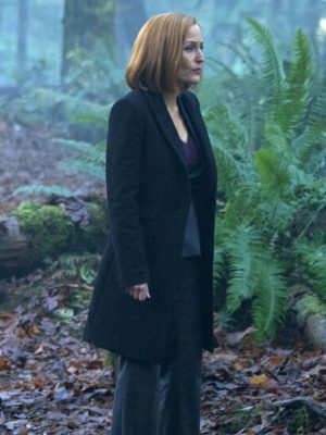 The X Files S11 Dana Scully Black Wool Coat