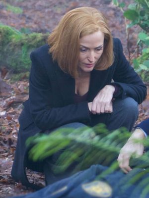 The X Files S11 Dana Scully Black Wool Coat