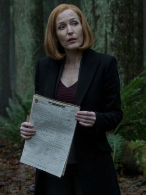 The X Files S11 Dana Scully Black Wool Coat
