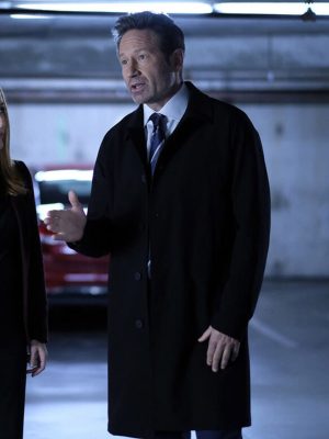 The X Files S11 David Duchovny Black Trench Coat