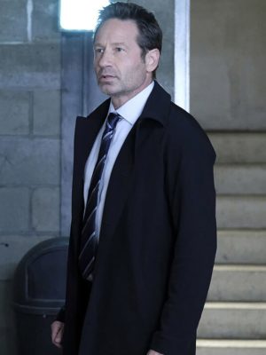 The X Files S11 David Duchovny Black Trench Coat
