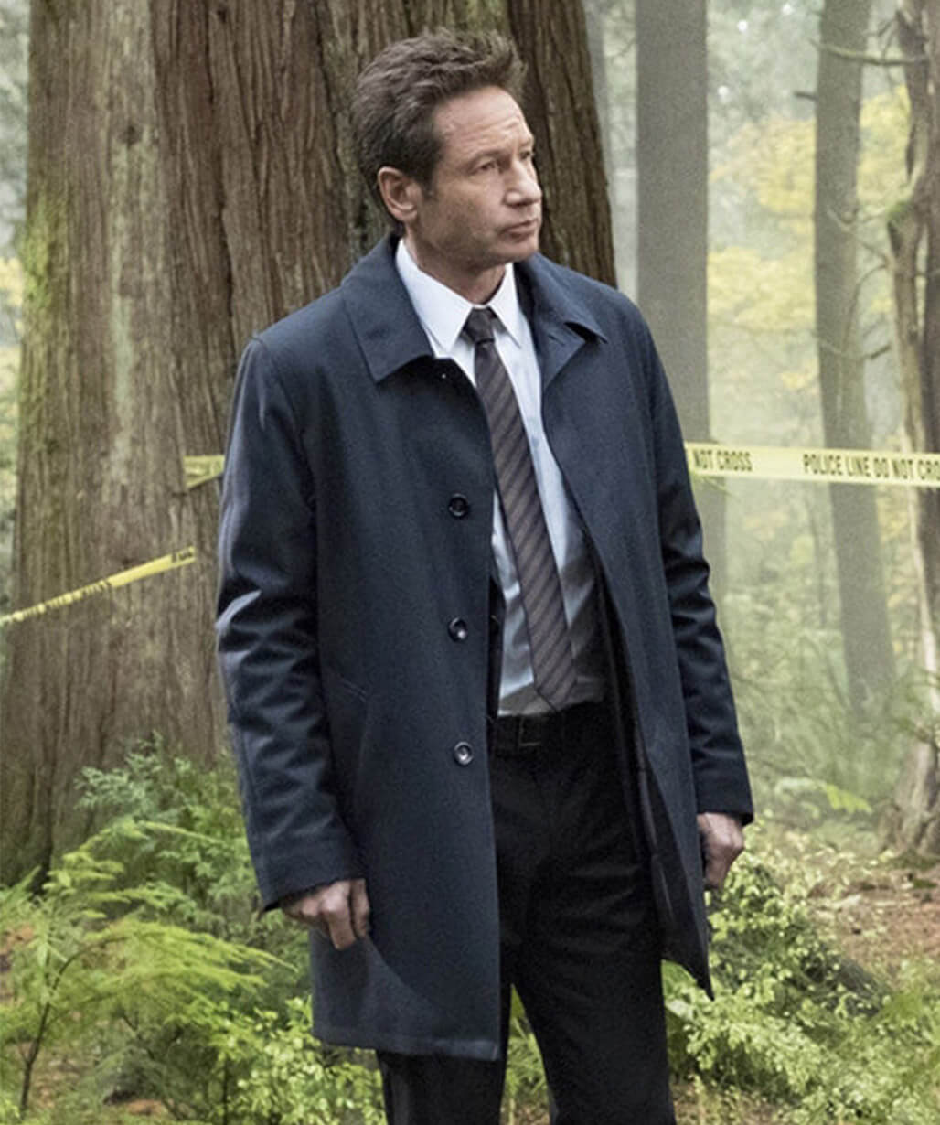 The X Files S11 David Duchovny Black Trench Coat