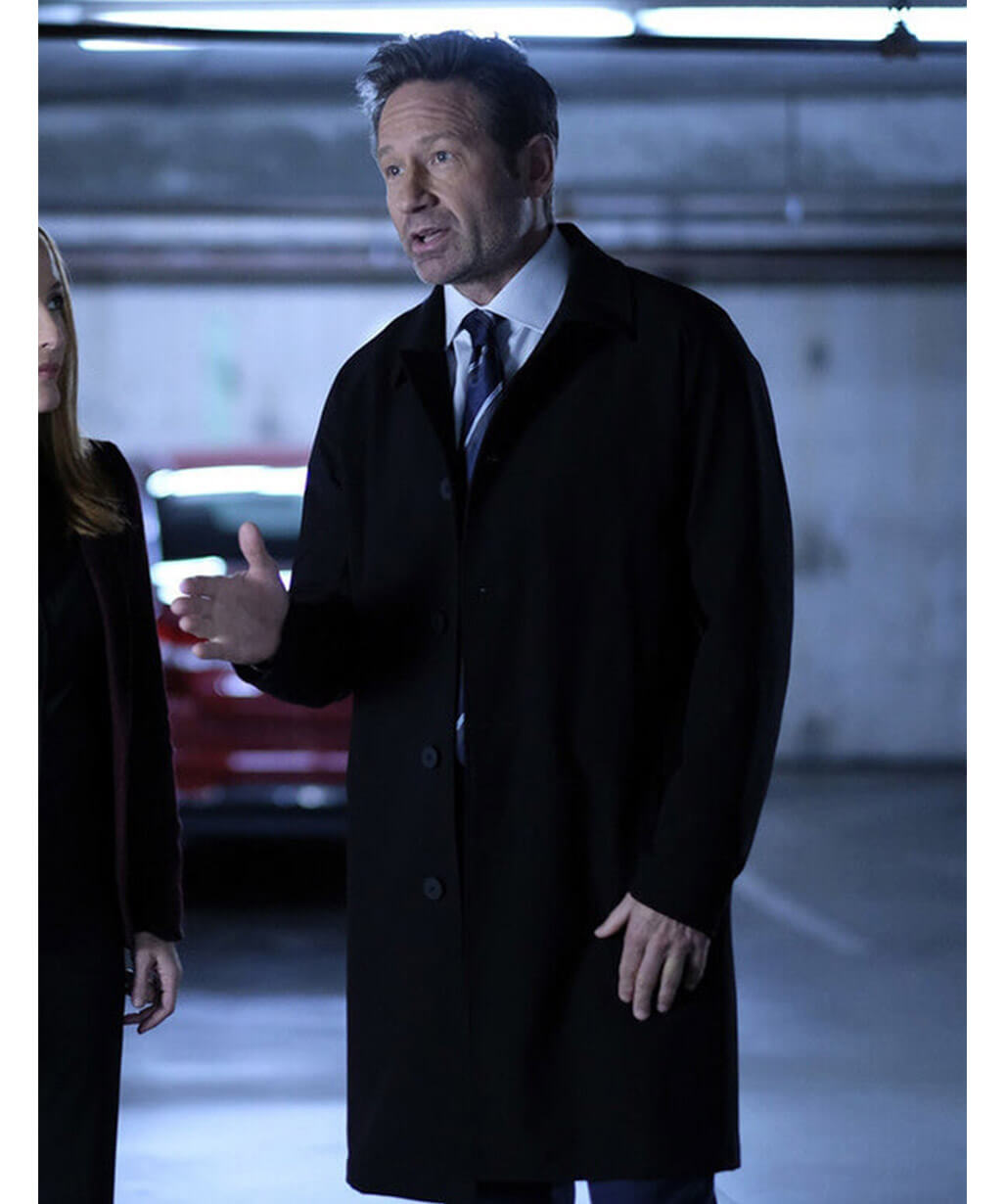 The X Files S11 David Duchovny Black Trench Coat