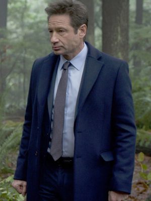 The X Files S11 Fox Mulder Blue Wool Coat