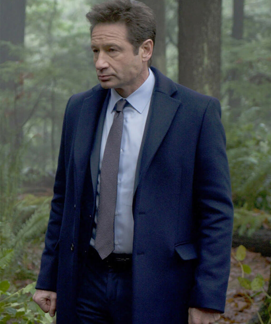 The X Files S11 Fox Mulder Blue Wool Coat