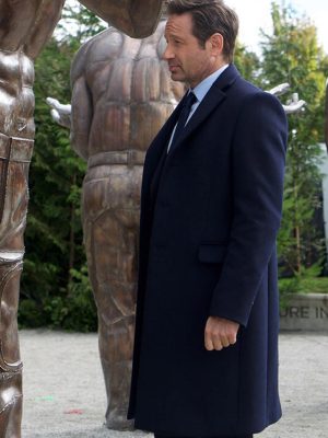 The X Files S11 Fox Mulder Blue Wool Coat