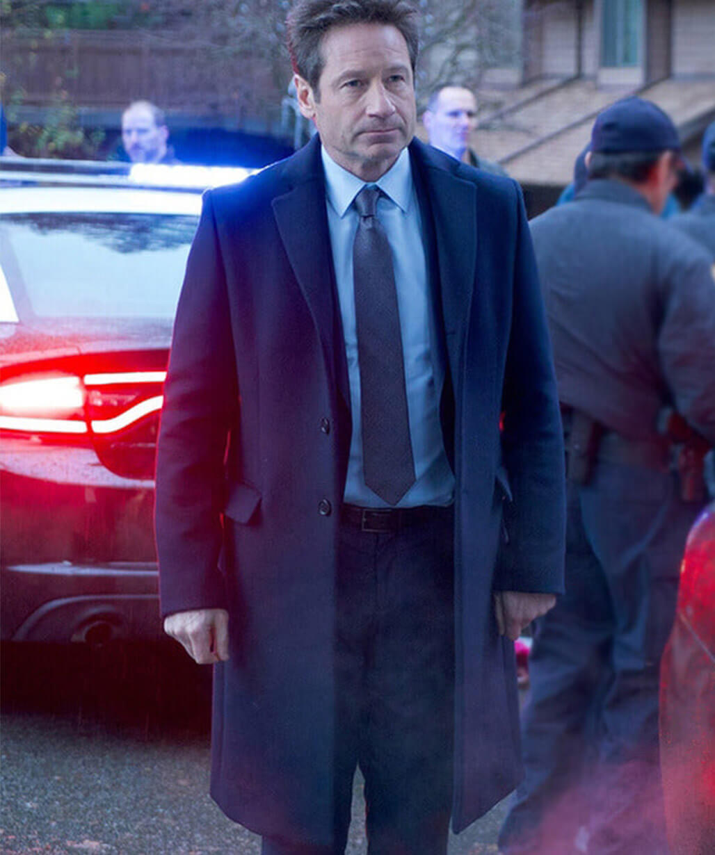 The X Files S11 Fox Mulder Blue Wool Coat