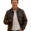 Tom Cruise Digger 2026 Brown Leather Jacket