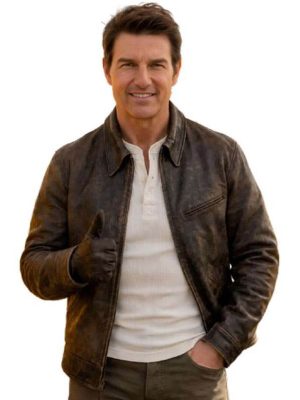 Tom Cruise Digger 2026 Brown Leather Jacket