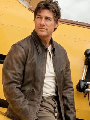 Tom Cruise Digger 2026 Brown Leather Jacket
