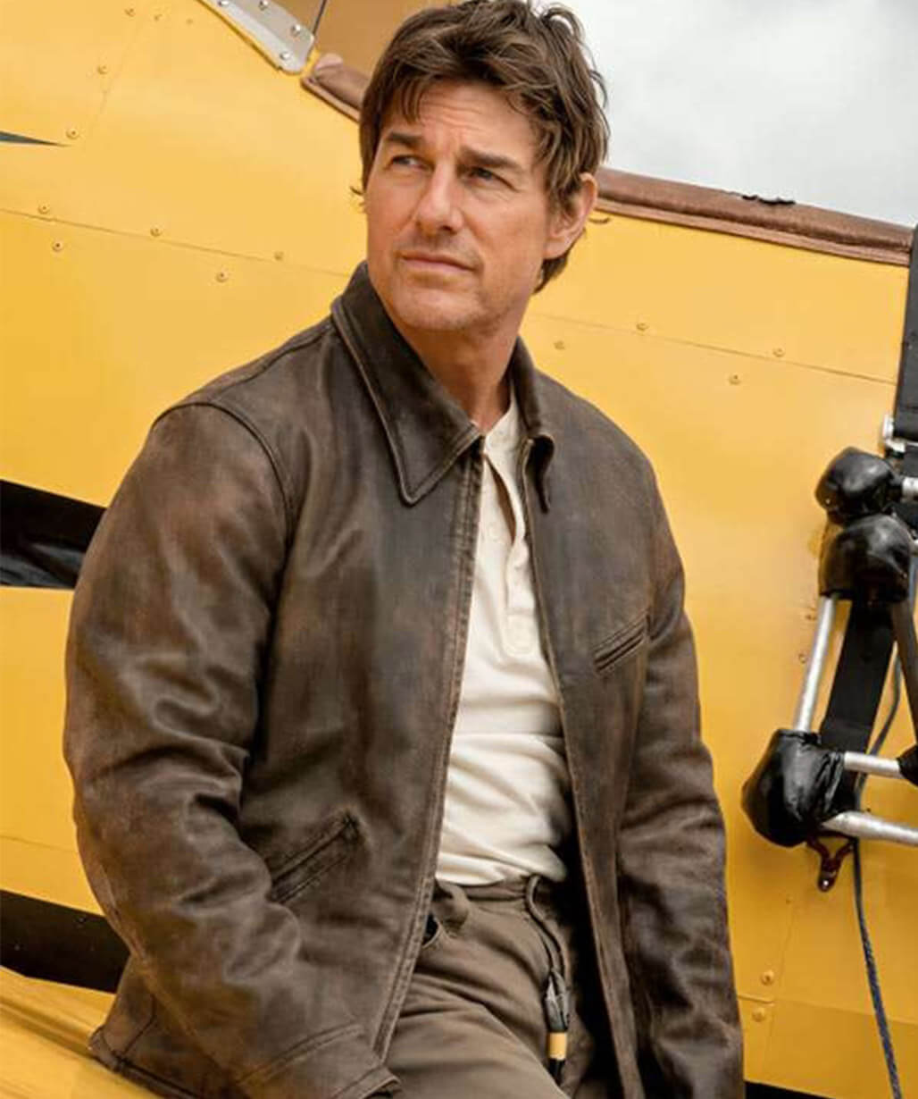 Tom Cruise Digger 2026 Brown Leather Jacket