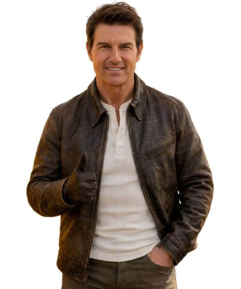 Tom Cruise Digger 2026 Brown Leather Jacket