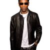 Travis Scott MFW 2026 Black Leather Jacket