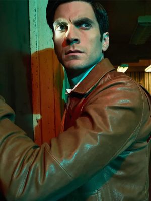 Wes Bentley American Horror Story Brown Leather Jacket