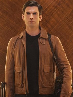 Wes Bentley American Horror Story Brown Leather Jacket