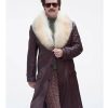 Will Ferrell Anchorman 2 Brown Leather Fur Coat